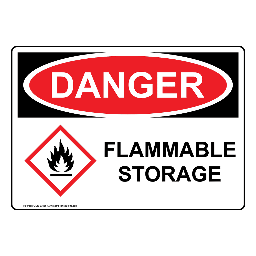 Flammable Storage Sign ODE27855 Hazmat Flammable