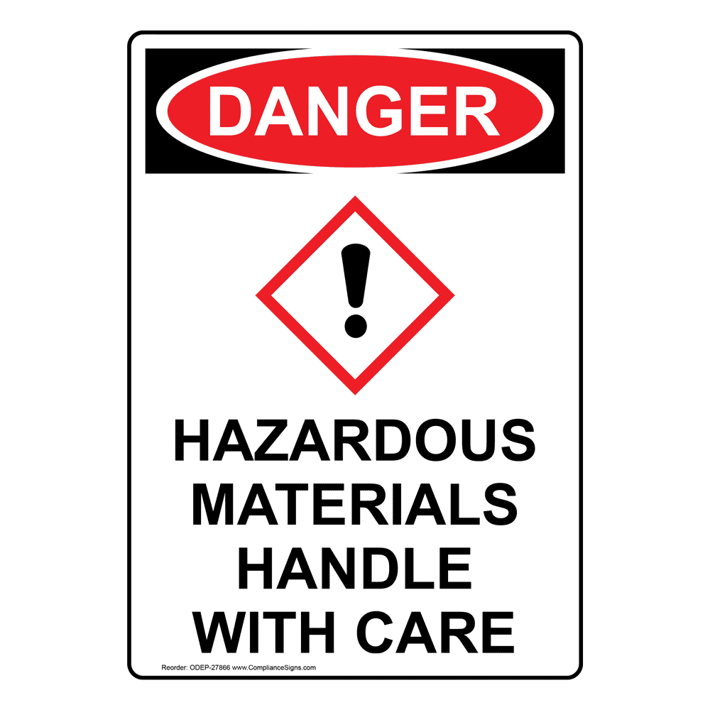 Vertical Osha Ghs Sign Or Label Hazardous Materials