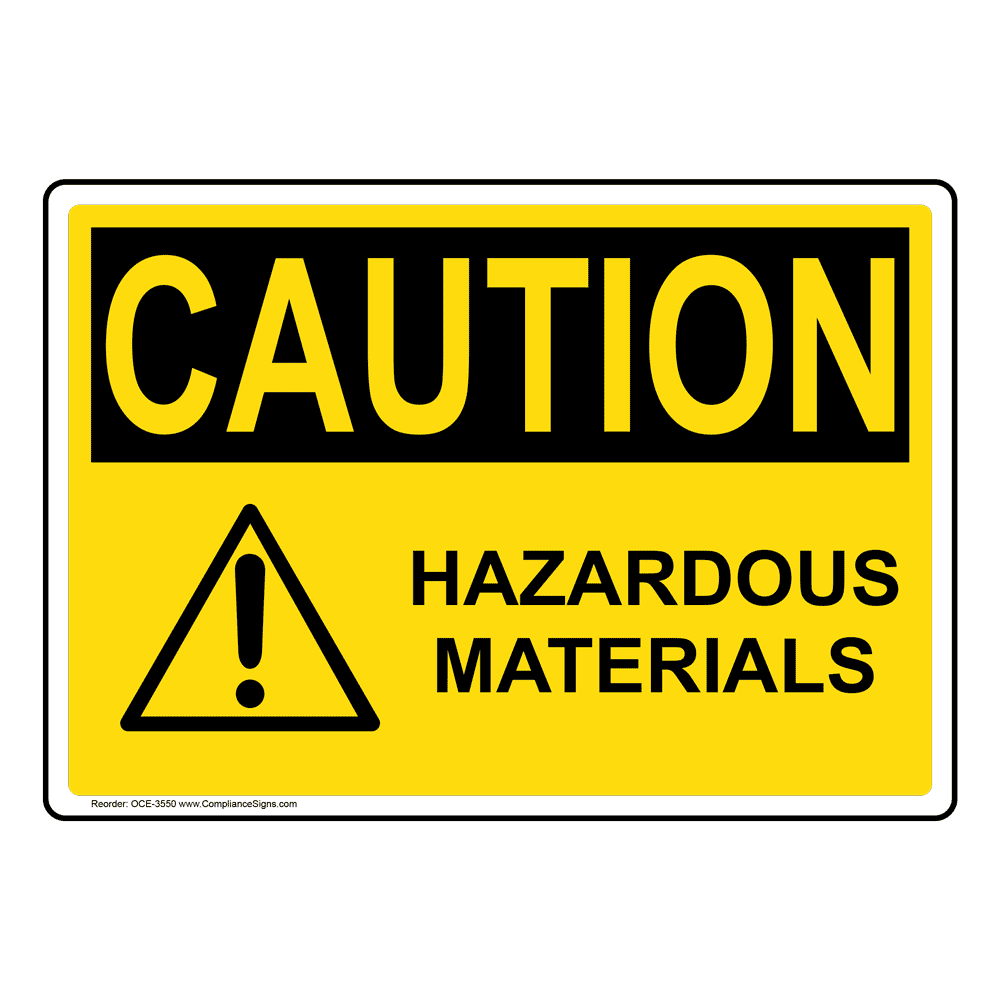 Caution hazardous substance Safety sign 