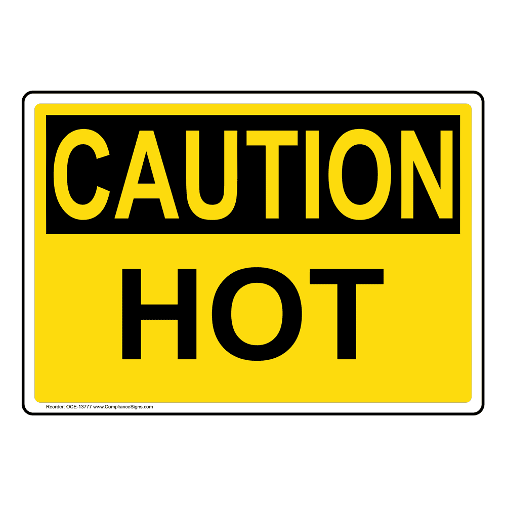 VINYL SIGN BUSINESS 3 X QTY 180 X 60 MM CAUTION EXTREMELY HOT WATER 