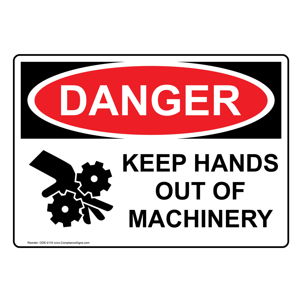 Sticker Decals Caution Keep Hands Away From Machinery Vehicle st5 X4348 