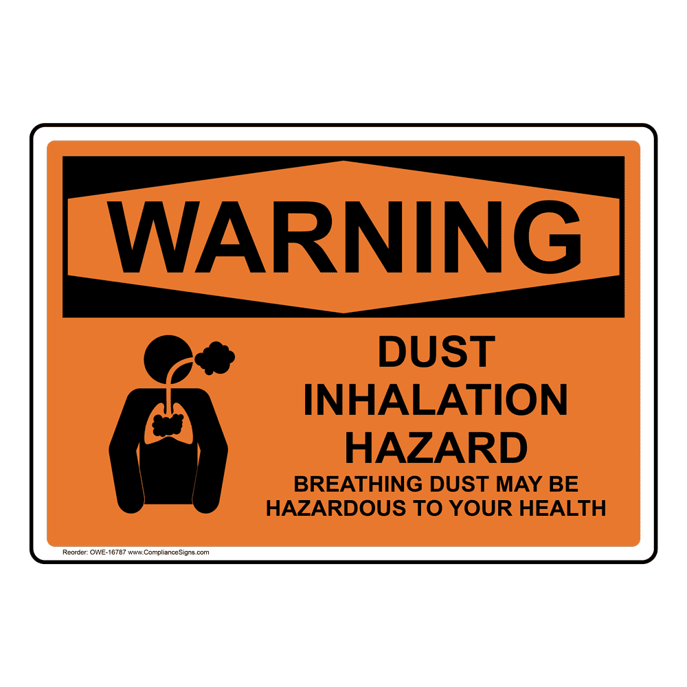 Asbestos Dust Hazard Avoid Breathing Dust Wear Assigned Protective Equipment Do Not Remain In Area Unless Your Work Requires It Breathing Asbestos Dust May Be Hazardous To Your Health Brady 22700 Plastic 10 X 14 Caution Sign Legend 