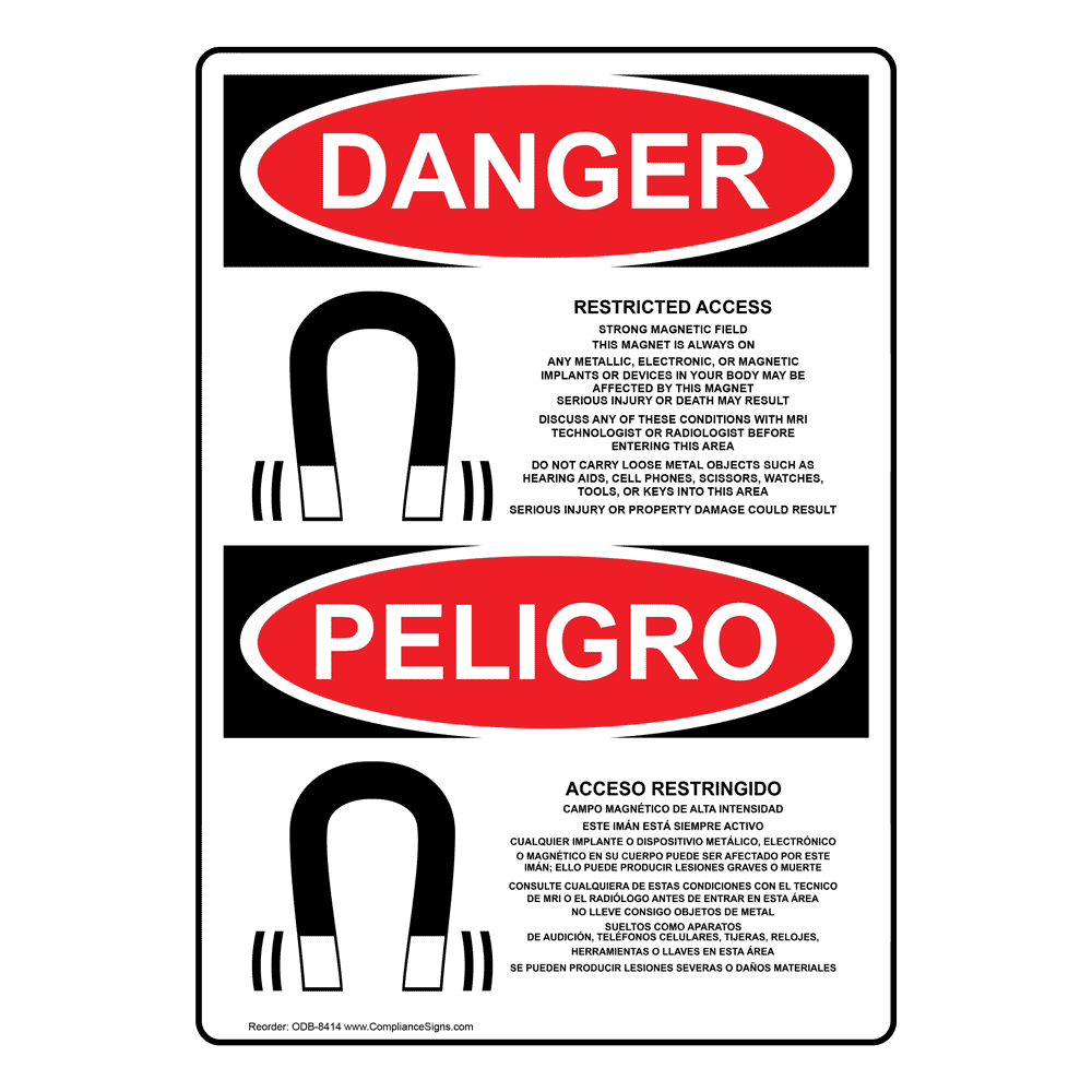 This Magnet Is Always OnHeavy Duty Sign or Label OSHA Danger Sign 