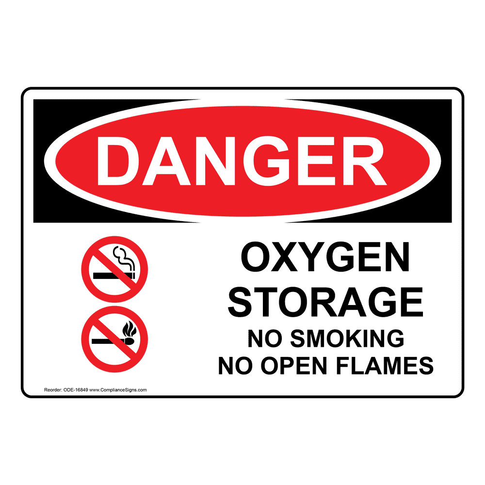 Oxygen Storage Area Warehouse & Shop Area Protect Your Business OSHA Danger Sign  Made in The USA Vinyl Label Decal 5 X 3.5 Decal Construction Site 