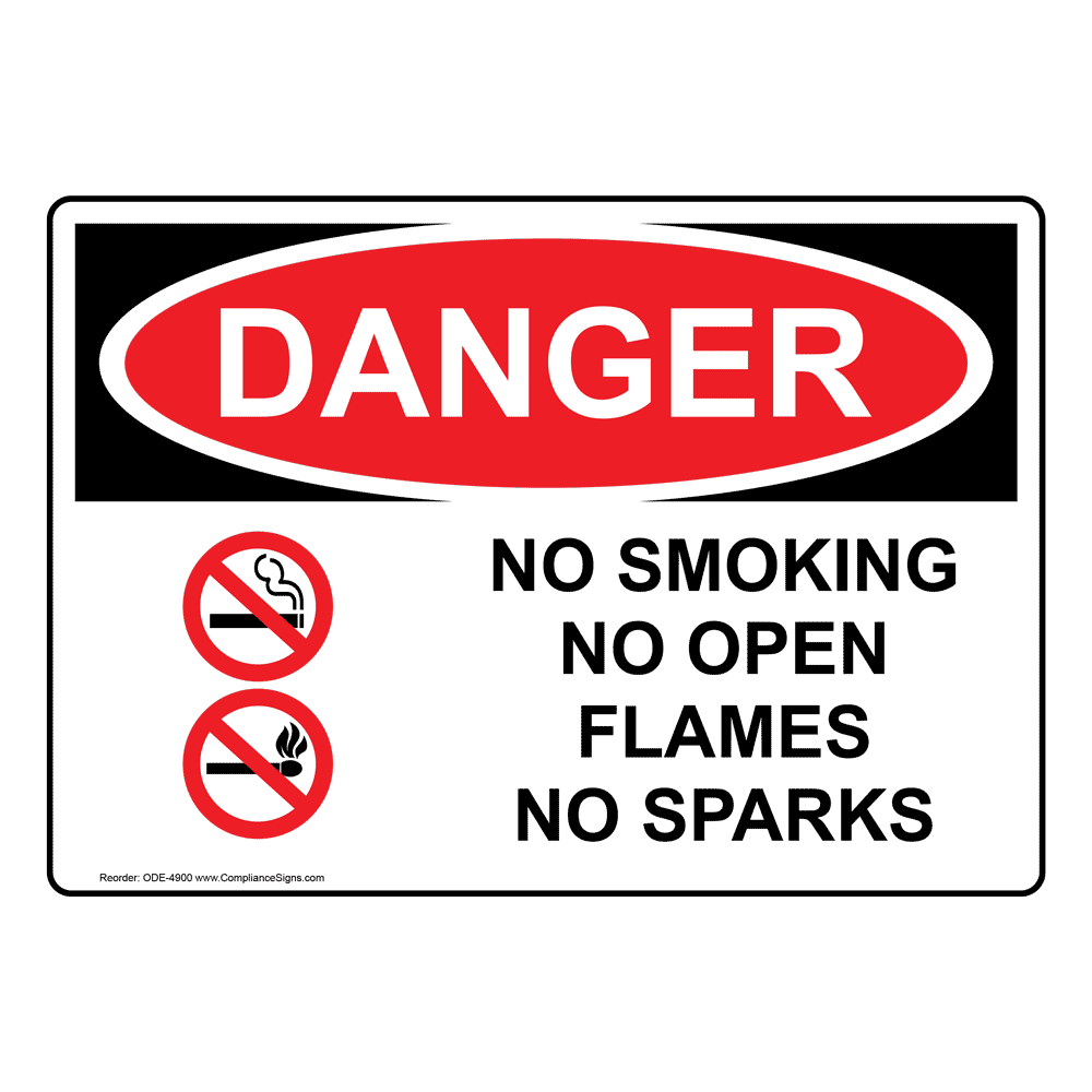 no open flame sign