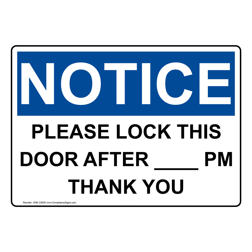 White OSHA Please Use Other Door Sign - Made in USA