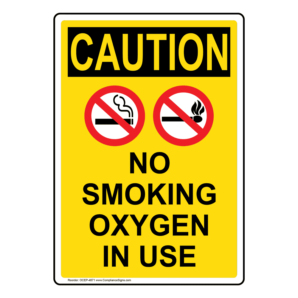 Oxygen In Use Sign Printable Free