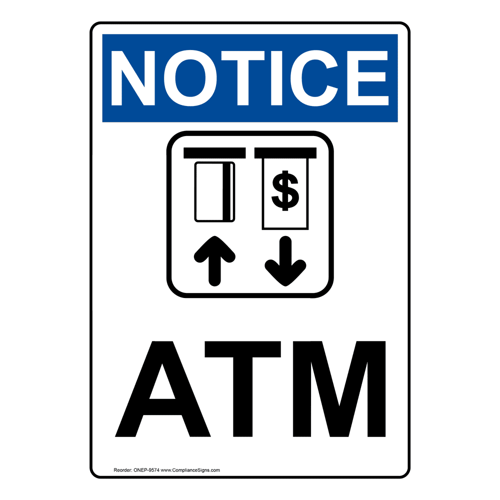 Atm sign store