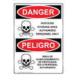 OSHA DANGER Pesticide Storage Area Bilingual Sign ODB-5225 Pesticide