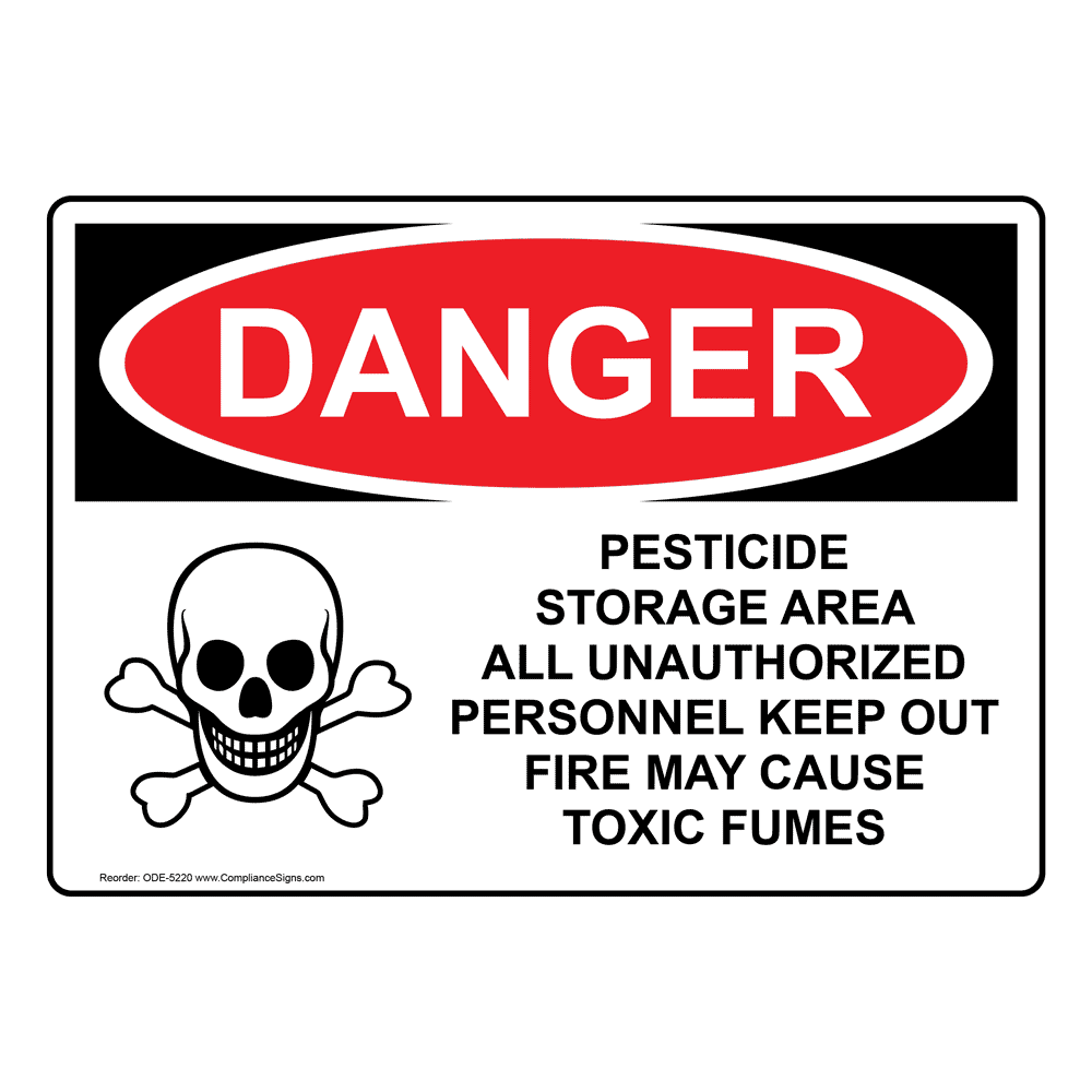 はてなページ Danger Sign - Pesticide Storage Area Sign - OSHA