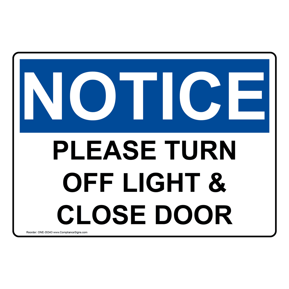 Please Turn Lights off & Lock Door Sign Download and Print