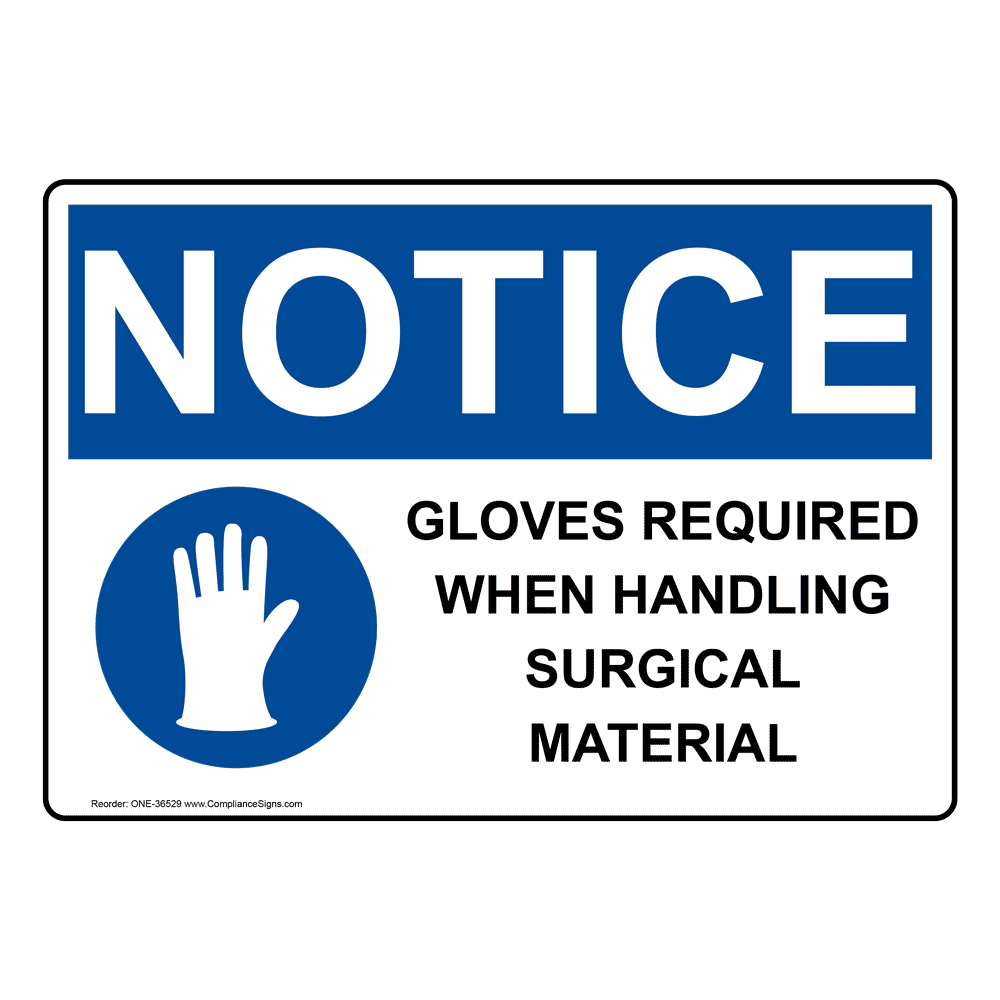 gloves ppe sign