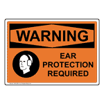 Warning Ear Protection Required sign