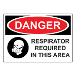 OSHA DANGER Respirator Required In This Area Sign ODE-5535 PPE