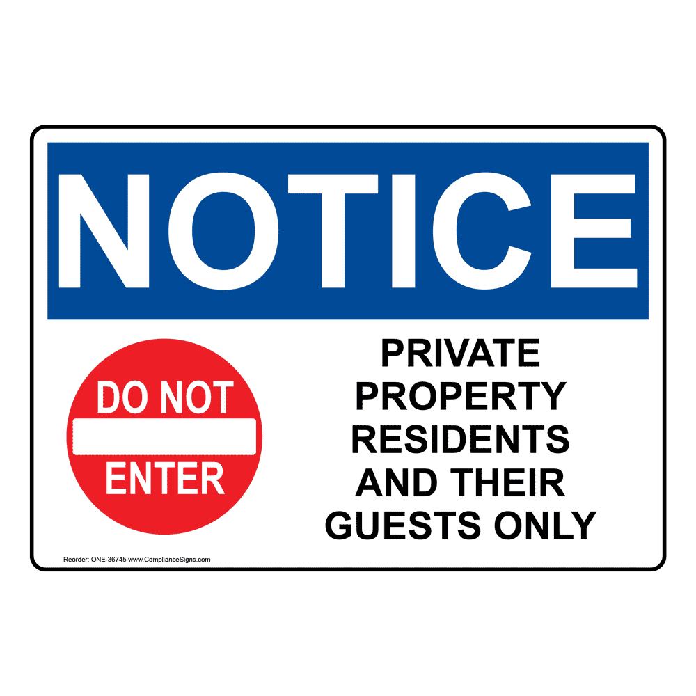 Private wood keep out safety sign 