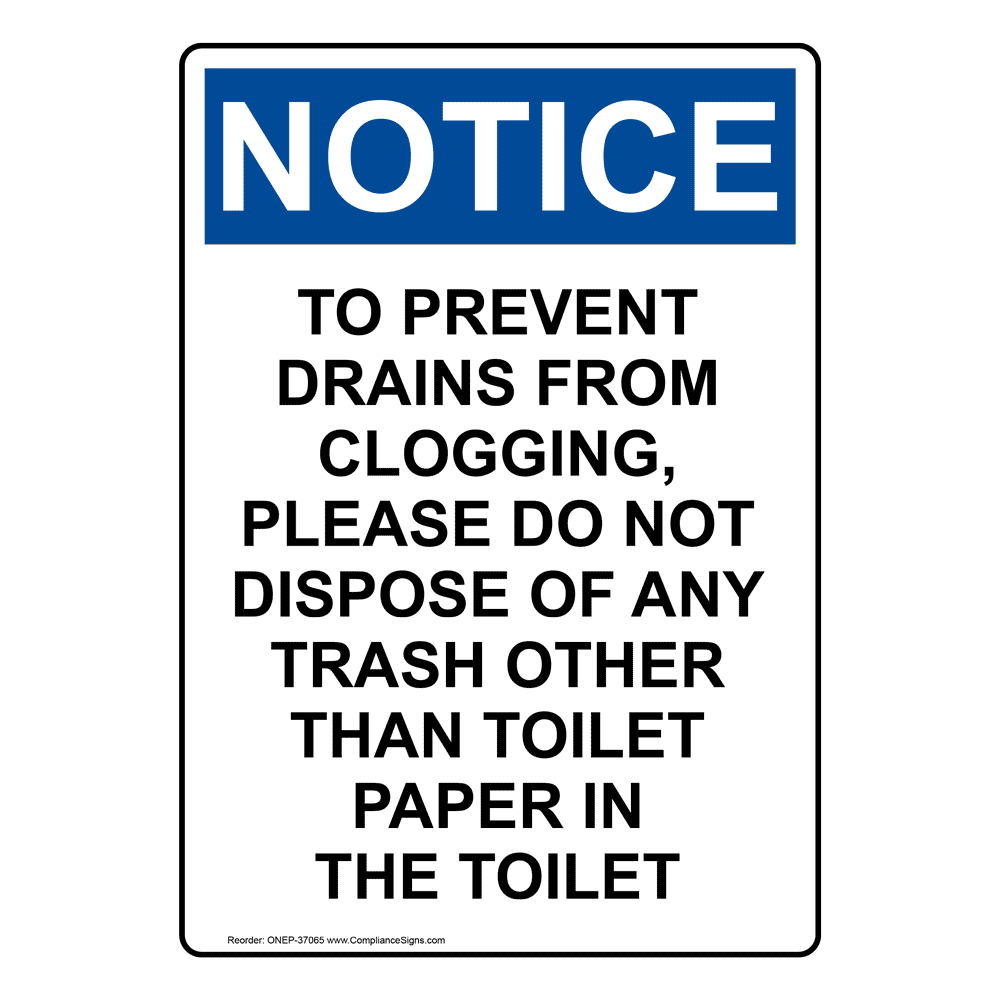 vertical-to-prevent-drains-from-clogging-sign-osha-notice