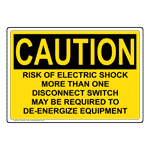 OSHA CAUTION Risk Of Electric Shock More Than One Sign OCE-8435