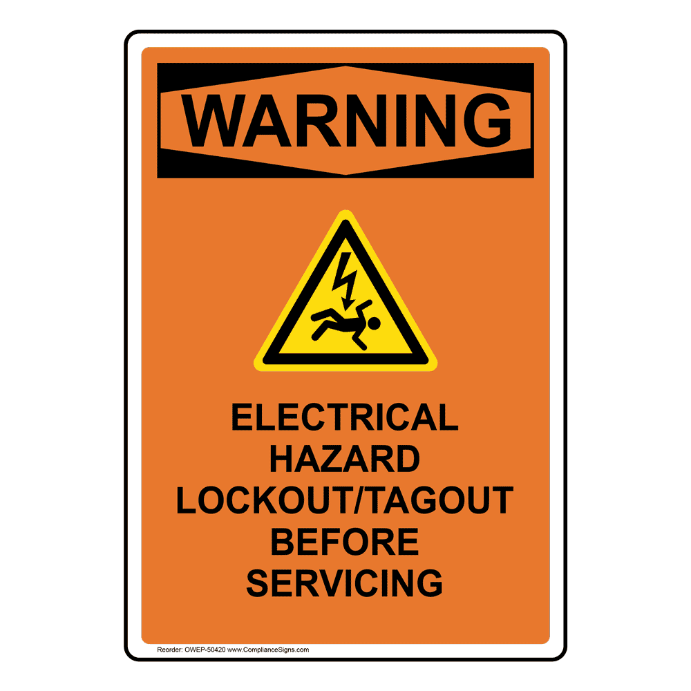 WARNING Sign - Electrical Hazard - OSHA Format - Easy Ordering