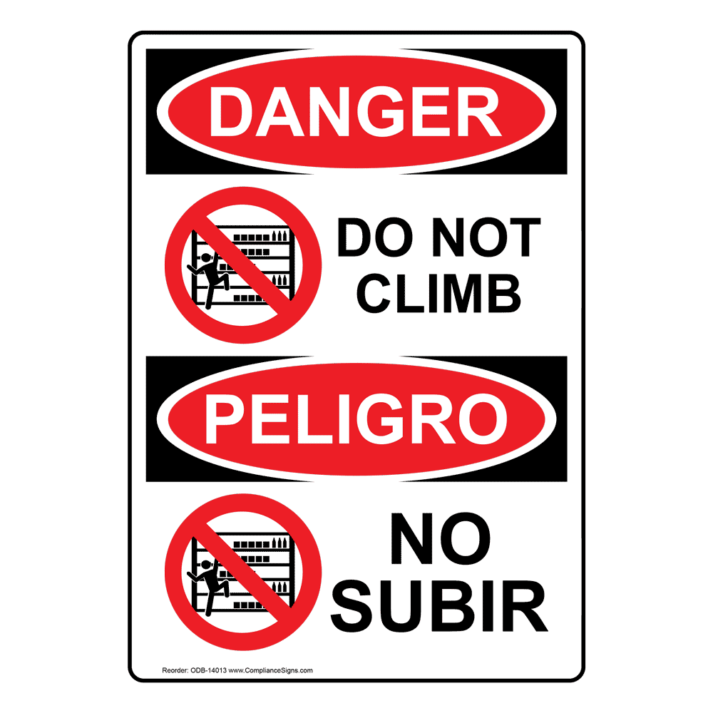 Vestil, Warning Sign (Spanish/Espanol) - Aluminum Composite, Sign Message  NO PUEDE ENTRAR, Height 10.5 in, Width 2 in, Model SI-W-01-C-AC-130-S -  Yahoo Shopping