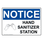 OSHA Hand Sanitizer Station Sign With Symbol ONE-31530
