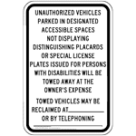 California Unauthorized Vehicles Will be Towed Sign PKE-20932-California
