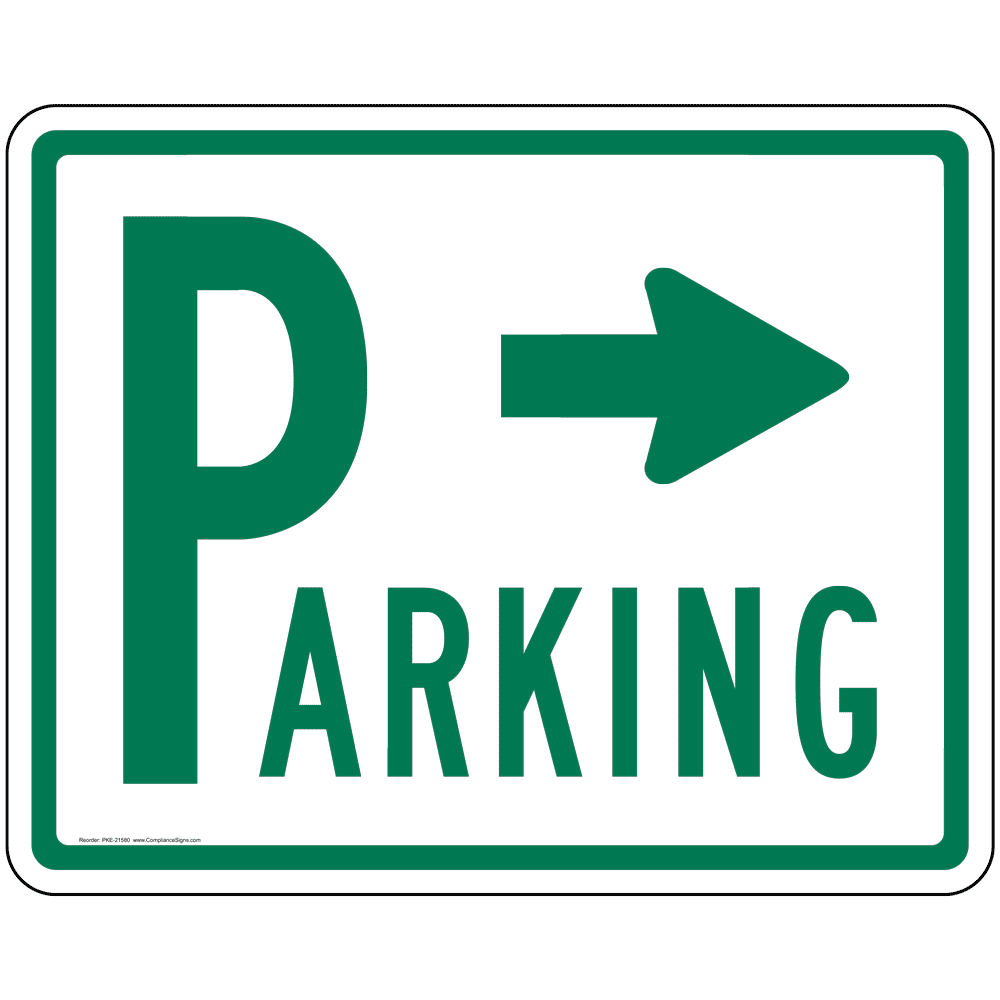 parking lot sign post