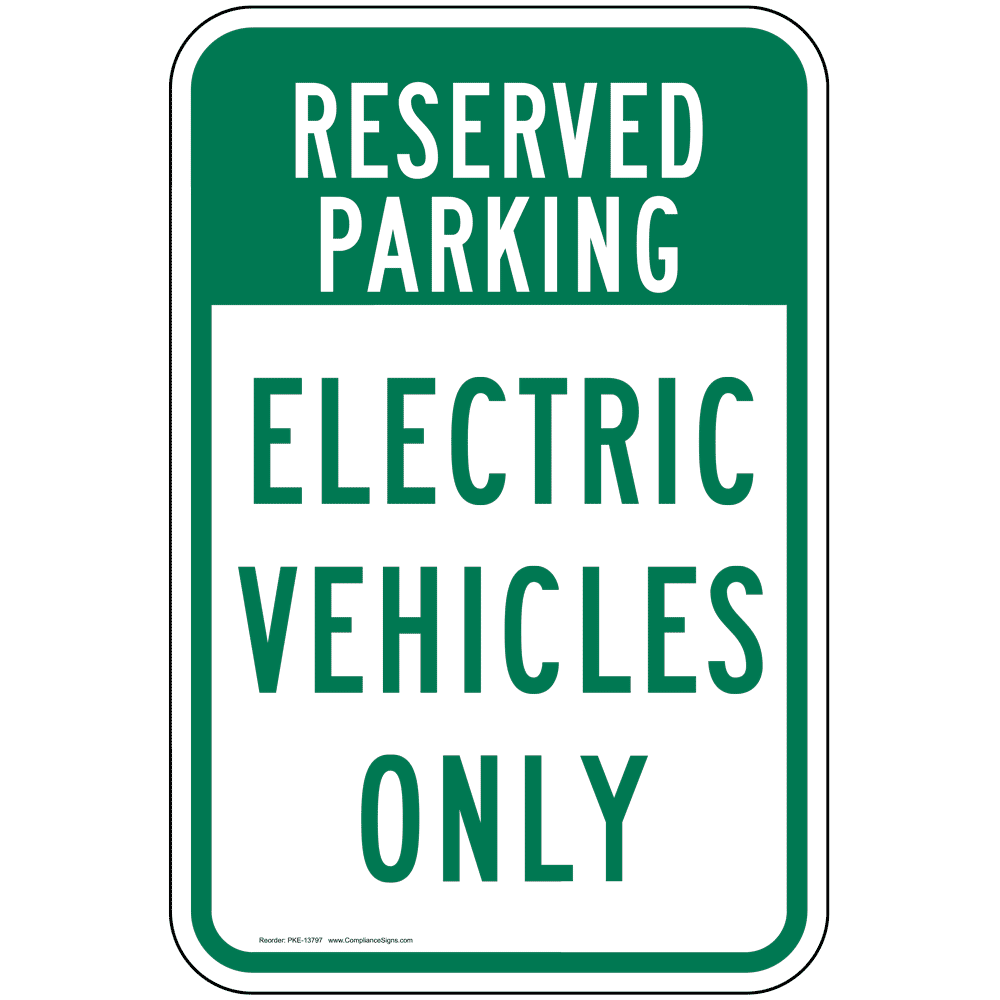Electric Cars Only Sign for Parking Control PKE-13797