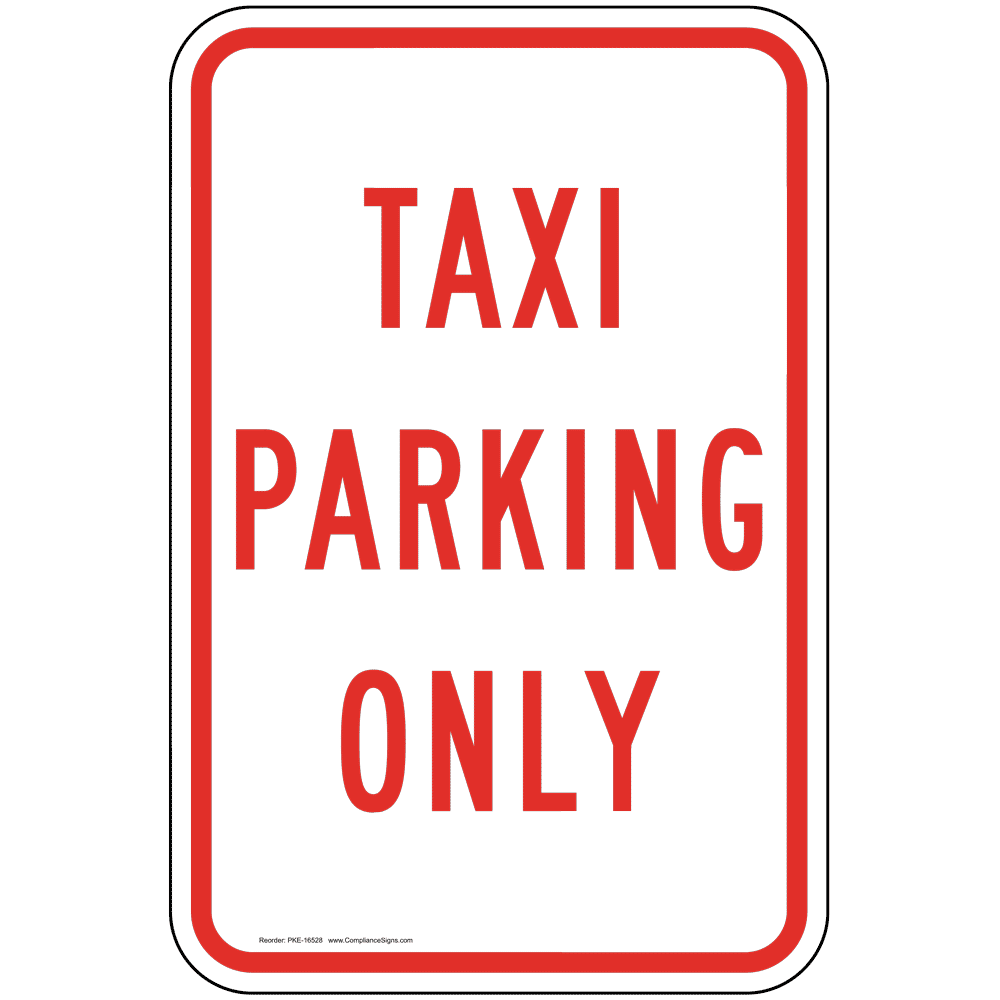 VARIOUS SIZES SIGN & STICKER OPTIONS RIGHT ARROW TAXI ZONE SIGN - 
