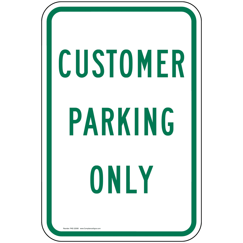USAカスタマーパーキング看板 Customer Parking Sign - Orders Over $49 Ship Free