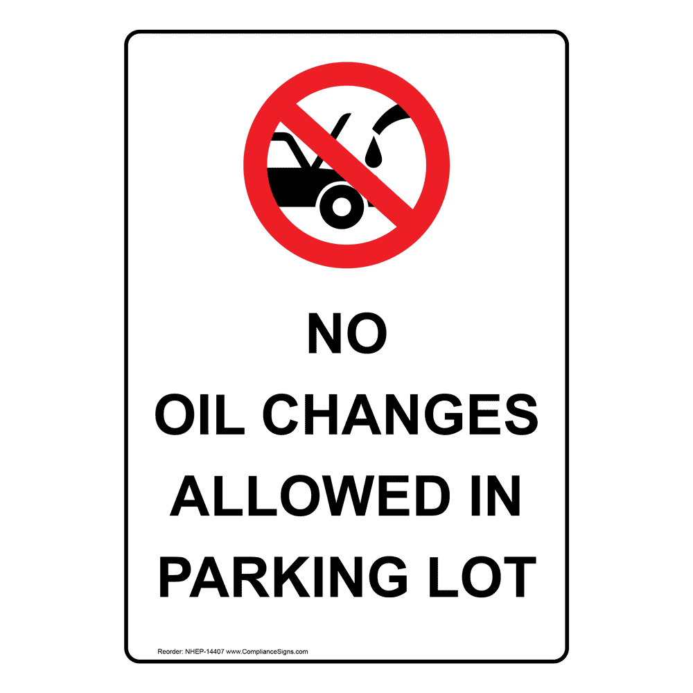 Oil on sale change sign