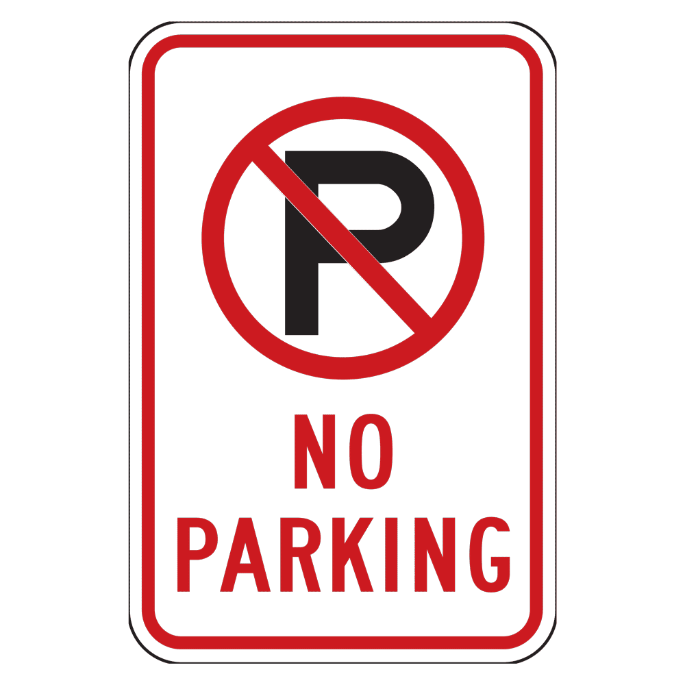 No Parking Sign With Symbol Sign | Reflective Street Signs