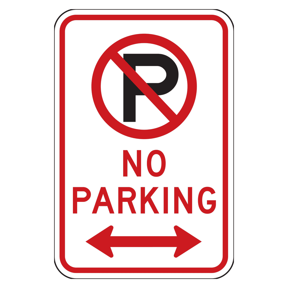 No Parking Left / Right Arrow Sign | Reflective Street Signs