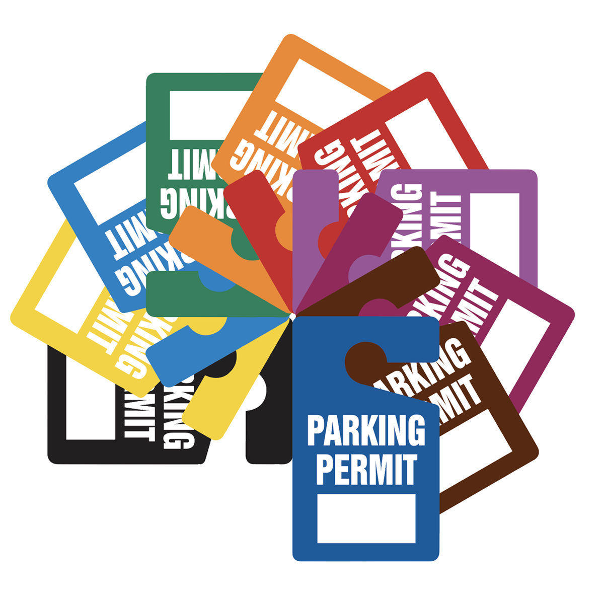 Custom Parking Hang Tag - Small - Solid Colors. Deter unauthorized vehicles  from parking in your lot! Great American Parking