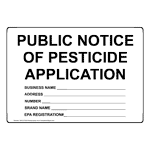 Public Notice Of Pesticide Application Sign NHE-27432-PA