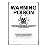 Portrait Warning Poison This Area Sign With Symbol NHEP-27348