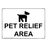 Pet Relief Area Sign With Symbol NHE-34082
