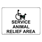 Service Animal Relief Area Sign With Symbol NHE-34084