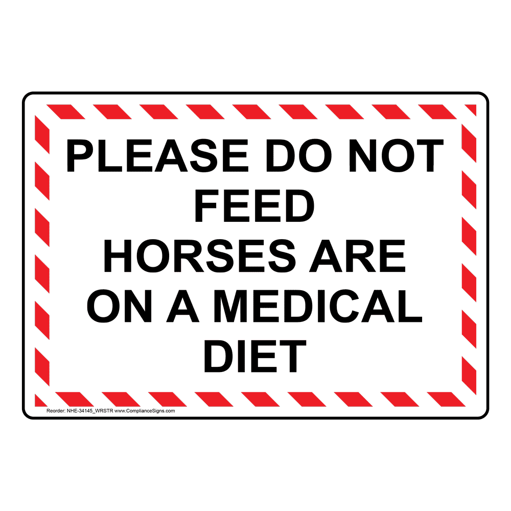 Please DO NOT FEED HORSES field sign foamex - 300mm x 200mm 
