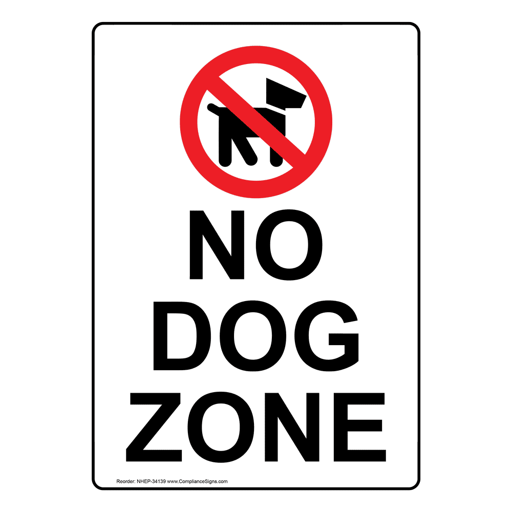 Vertical Sign Pet Rules No Dog Zone