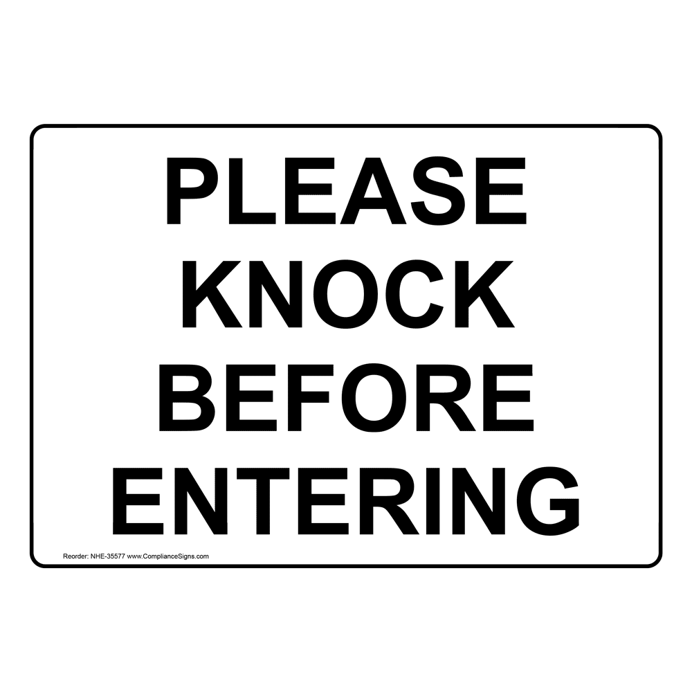 office-policies-regulations-sign-please-knock-before-entering