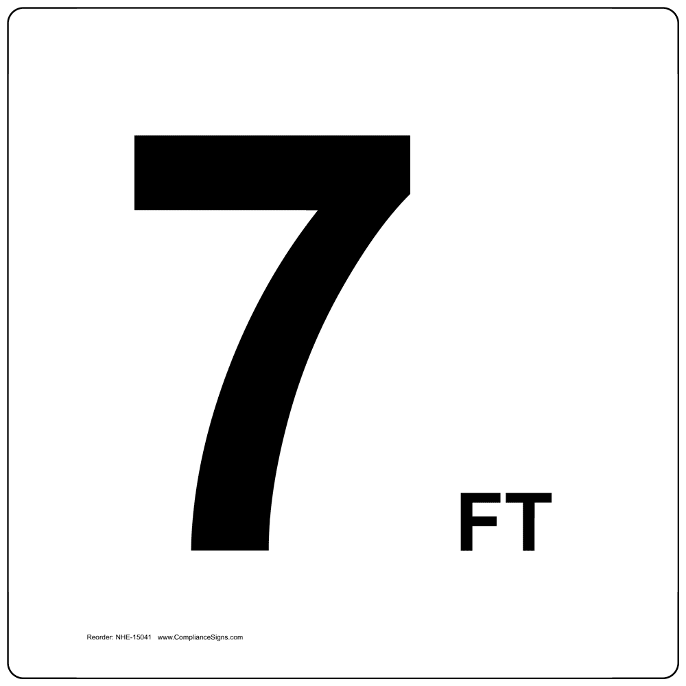 7 Ft Pool Depth Sign NHE15041