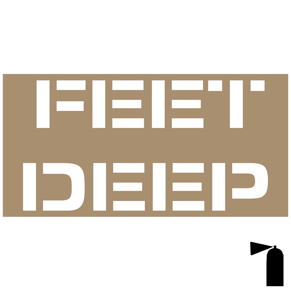 Feet Deep Stencil NHE15392 Pool Depth Stencils