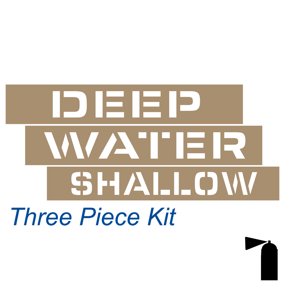 Water Stencil Kit NHE17891KIT Pool Depth Stencils