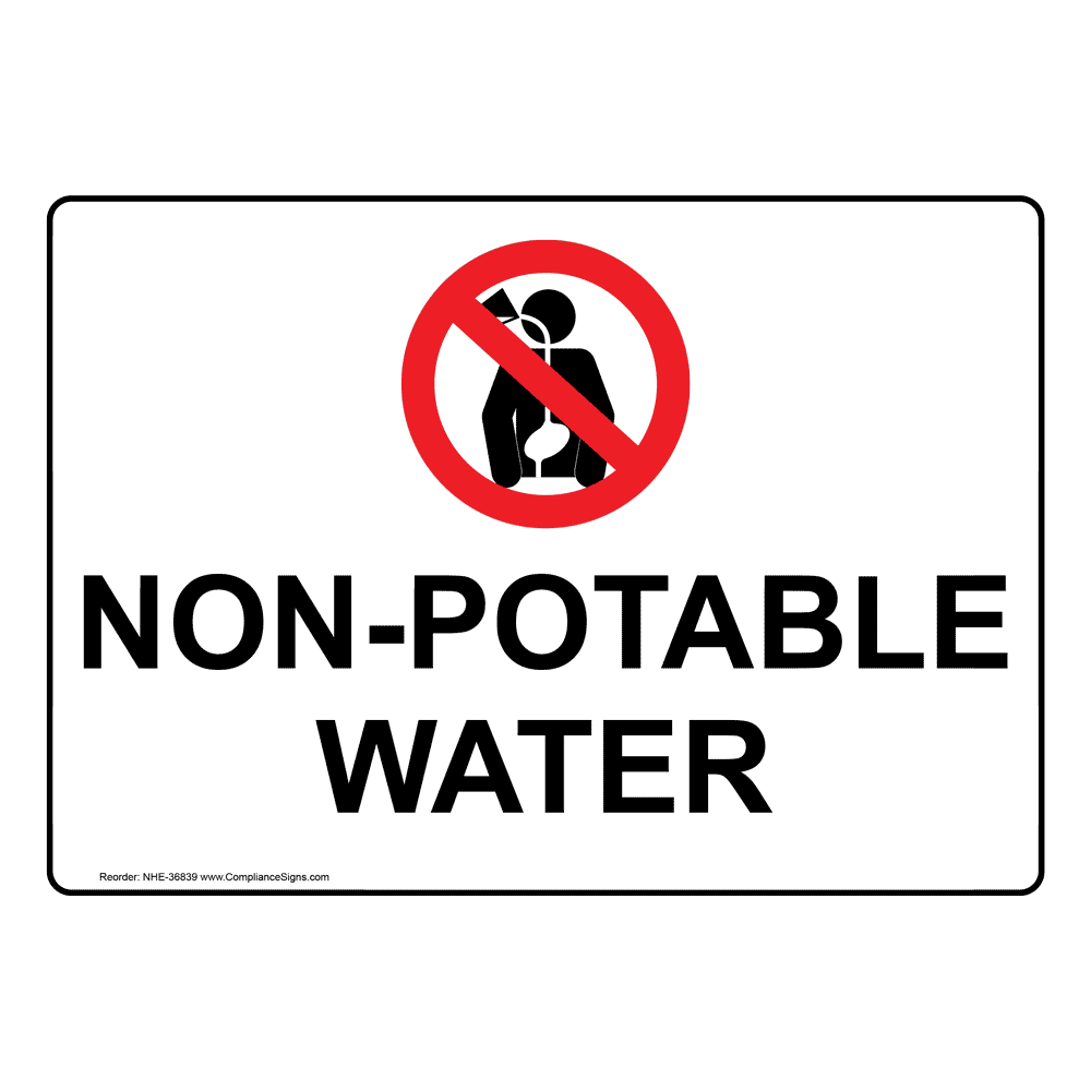 non-potable-water-sign-or-label-with-symbol-white