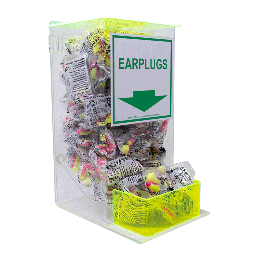 Hearing Earplug PPE Dispenser Clear Acrylic CS585129