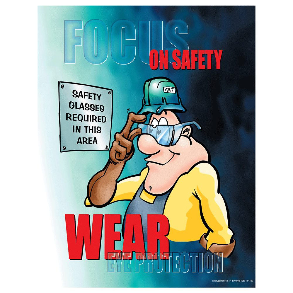 Safety goggles poster