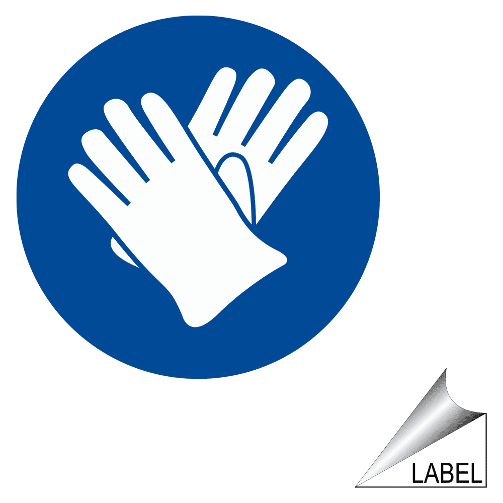 gloves ppe sign