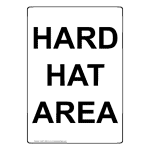 Portrait Hard Hat Area Sign NHEP-35933