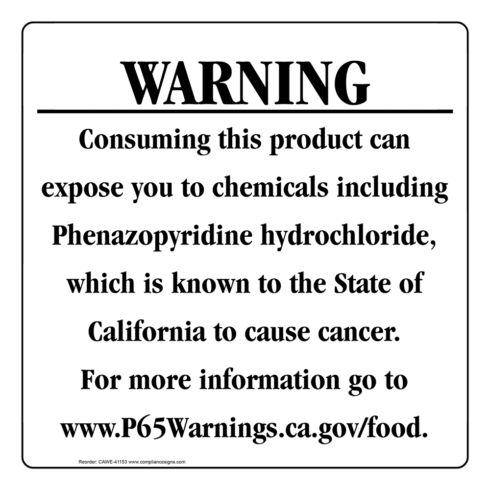 phenazopyridine-hydrochloride-food-warning-sign-ca-prop-65-us-made