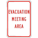 Evacuation Meeting Area Sign PKE-27453 Emergency Response